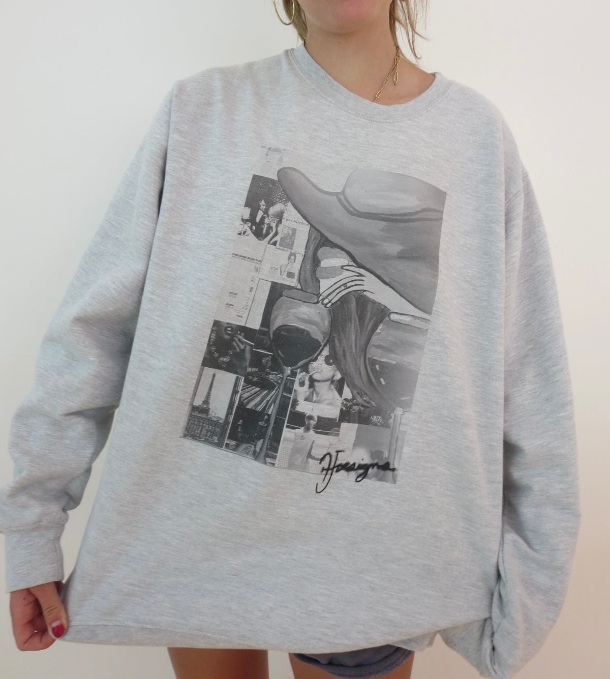Grey style icon crewneck