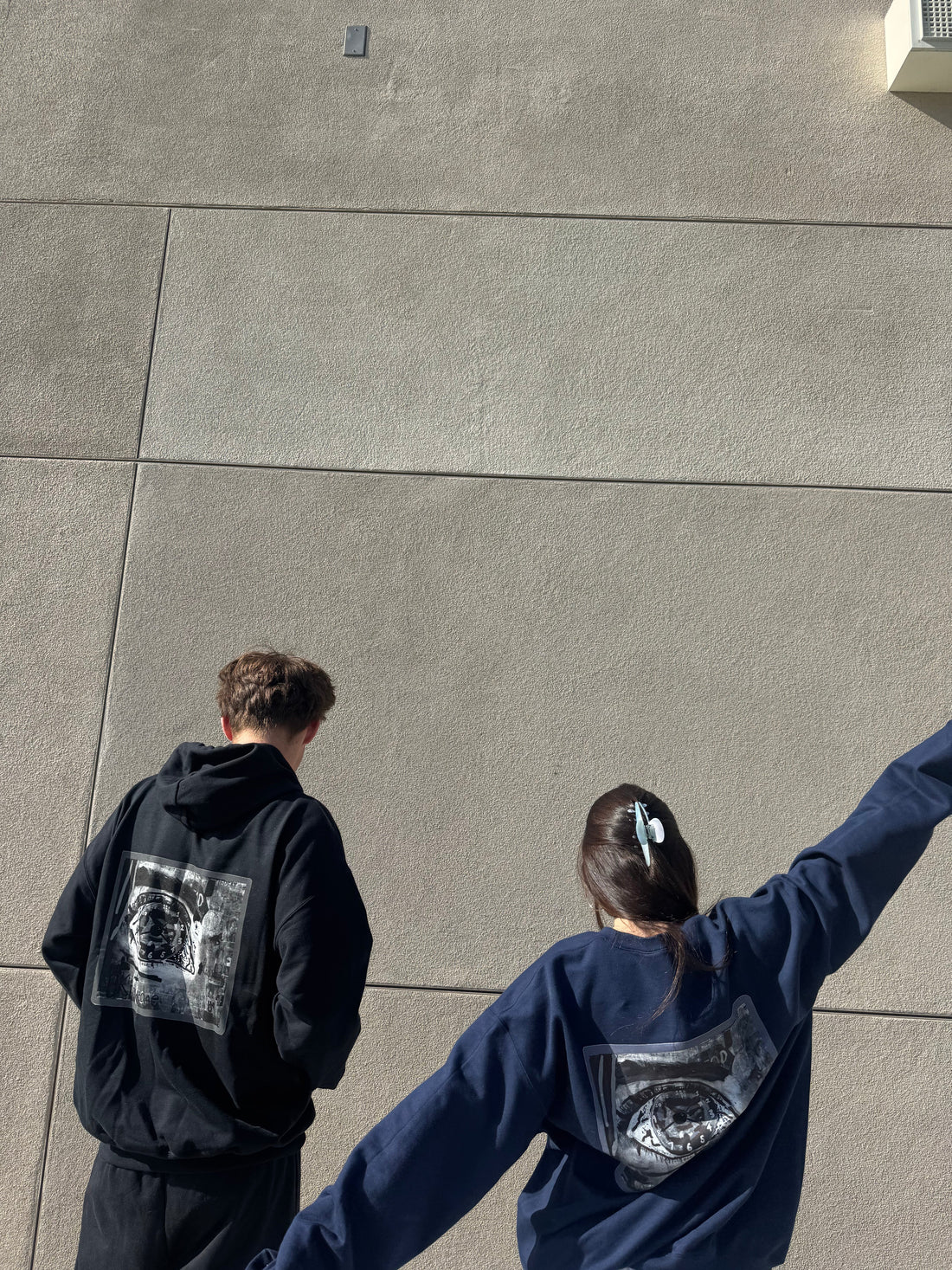 The process of creating the HJD Eye See You Sweat-Set